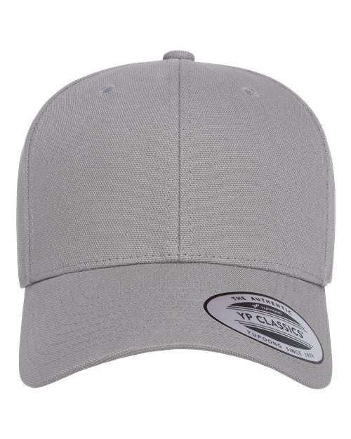 YP Classics Retro Canvas Cap - Greenish Grey Front