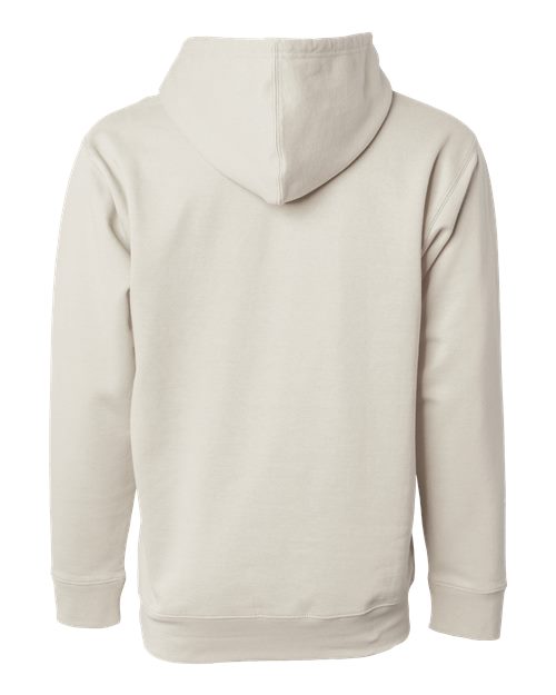 Unisex Midweight Hooded Sweatshirt - Ivory Back