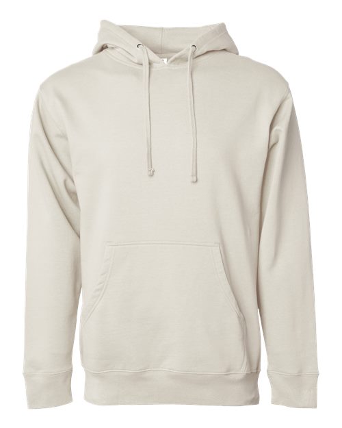 Unisex Midweight Hooded Sweatshirt - Ivory Front