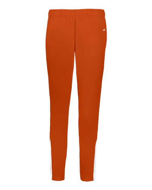 Badger Women's On The Rise Outercore Warm-Up Pants - Burnt Orange/ White Front