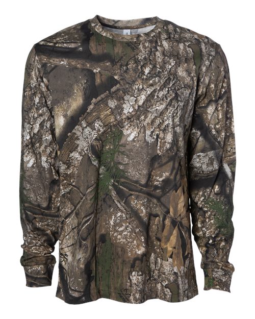 Independent Trading Co. Unisex Premium Long Sleeve T-Shirt - Realtree APX Camo Front