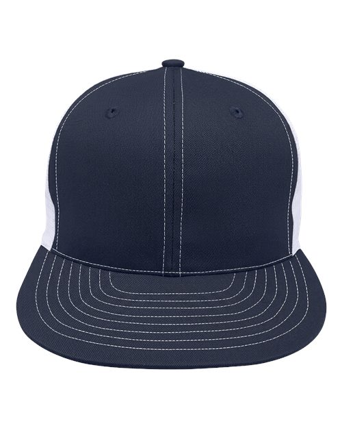 Two-Tone Trucker Cap - Navy/ White Front