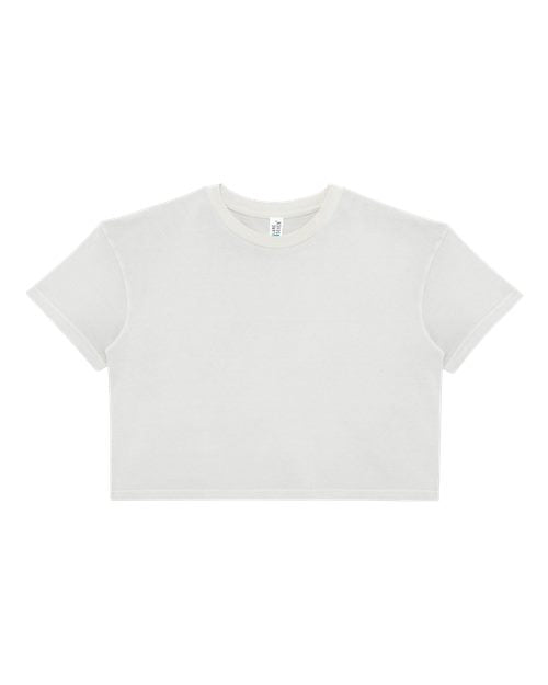 Lane Seven Women's Garment-Dyed Urban Cropped Tee - Pigment Lunar Rock Front