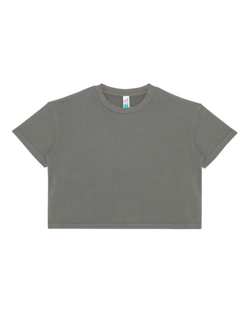 Lane Seven Women's Garment-Dyed Urban Cropped Tee - Pigment Tornado Front