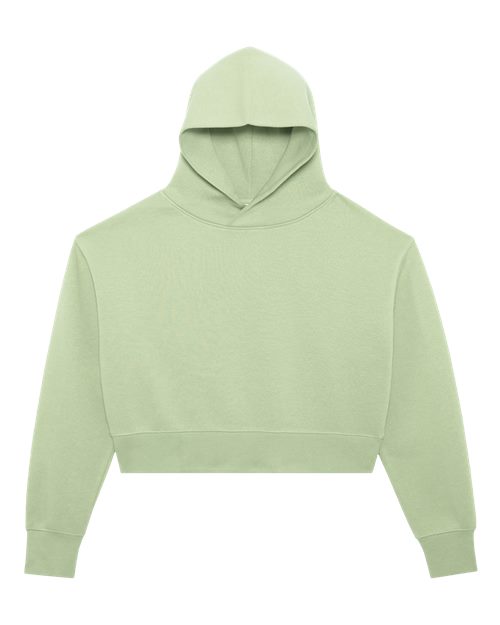 Lane Seven Women's Relaxed Cropped Hoodie Sweatshirt - Matcha Front
