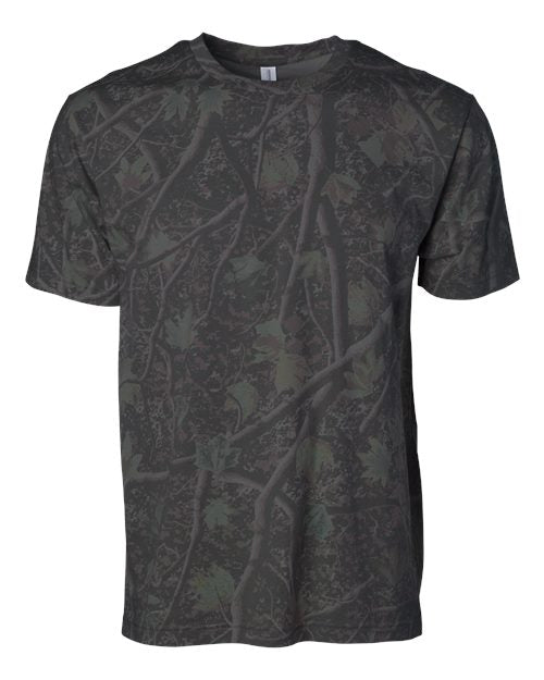 Independent Trading Co. Unisex Premium T-Shirt - Darkwood Tree Camo Front