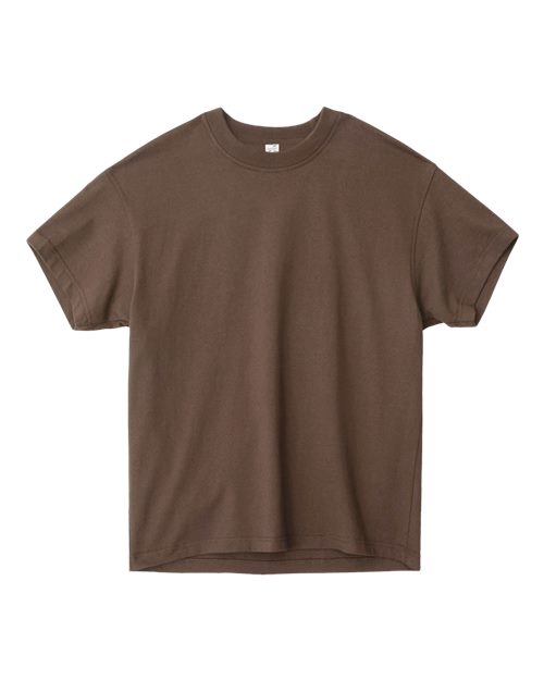 Lane Seven Unisex Heavy Core Tee - Chocolate Brown Front