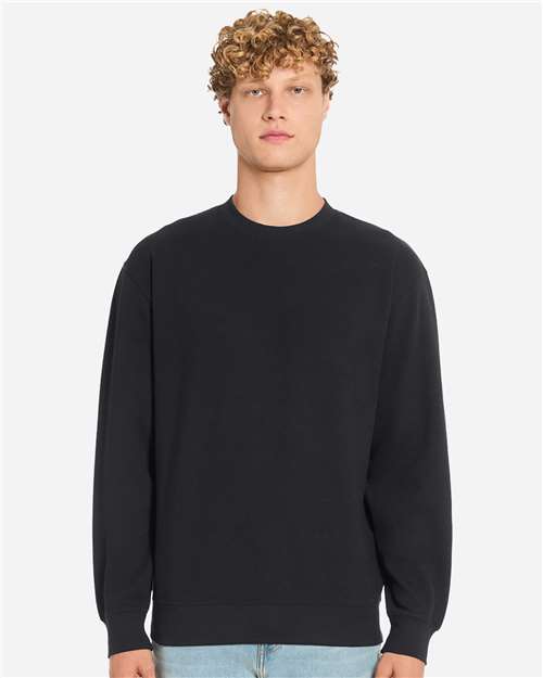 Lane Seven Unisex Thermal Crewneck Sweatshirt - Model Front
