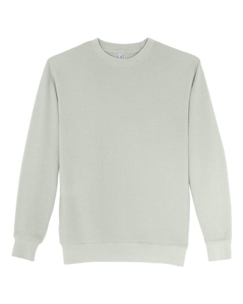 Lane Seven Unisex Thermal Crewneck Sweatshirt - Dove Grey Front