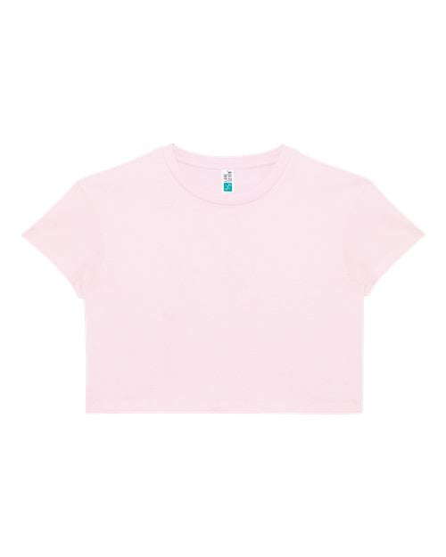 Lane Seven Women's Crop Tee - Bubblegum Pink Front