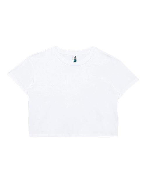 Lane Seven Women's Crop Tee - White Front