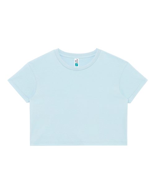 Lane Seven Women's Crop Tee - Baby Blue Front