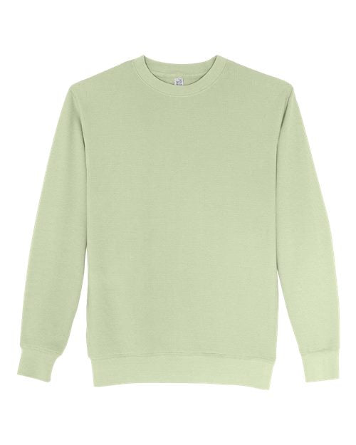 Lane Seven Unisex Thermal Crewneck Sweatshirt - Matcha Front