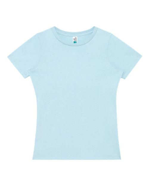 Lane Seven Women's Relaxed Tee - Baby Blue Front