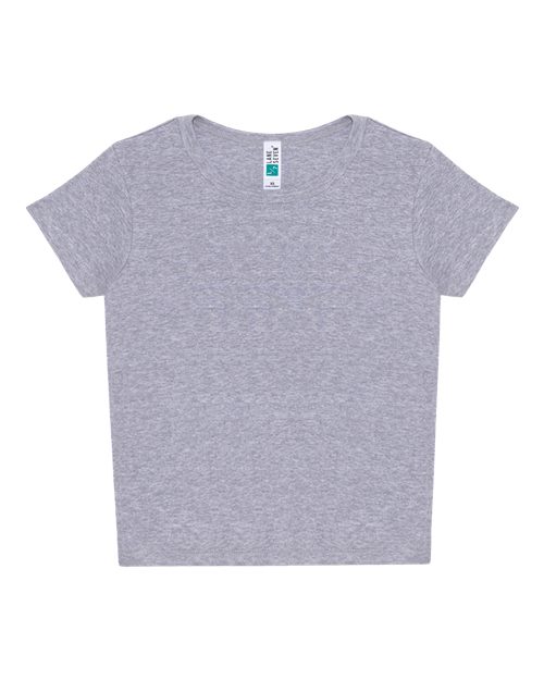 Lane Seven Women's Baby Tee - Heather Grey Front