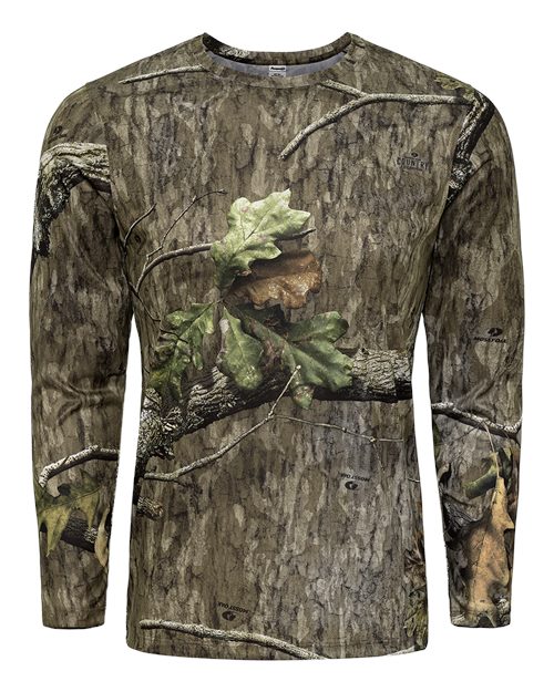 Paragon Men's Oxford Performance Camo Print Long Sleeve T-Shirt - Country Roots Front