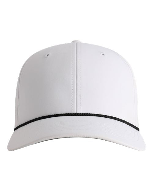 Imperial The Wingman Laser-Perforated Snapback Cap - White/ Black Front