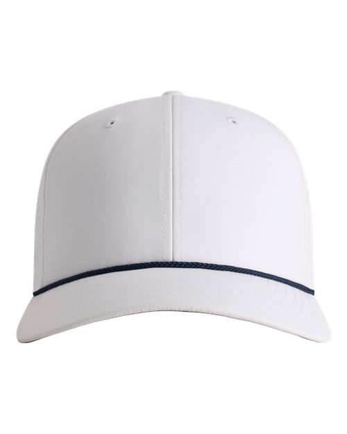 Imperial The Wingman Laser-Perforated Snapback Cap - White/ Navy Front