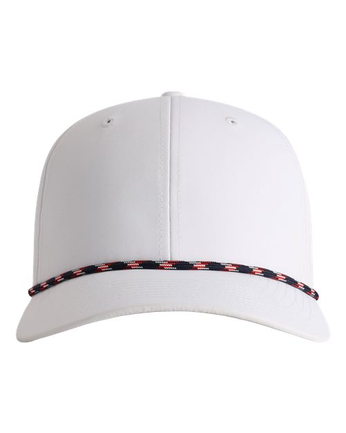 Imperial The Wingman Laser-Perforated Snapback Cap - White/ Navy/ Red/ White Front