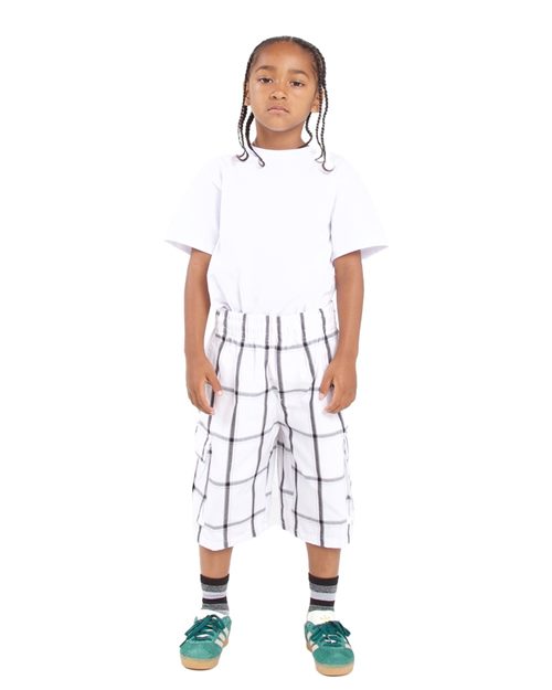 Youth Plaid Shorts - Red Front