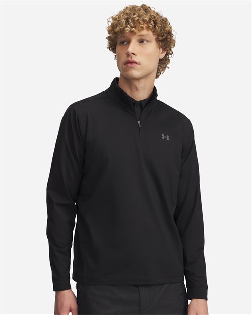Men's Drive Quarter-Zip Pullover - Silica Green/ Black/ Silica Green Front