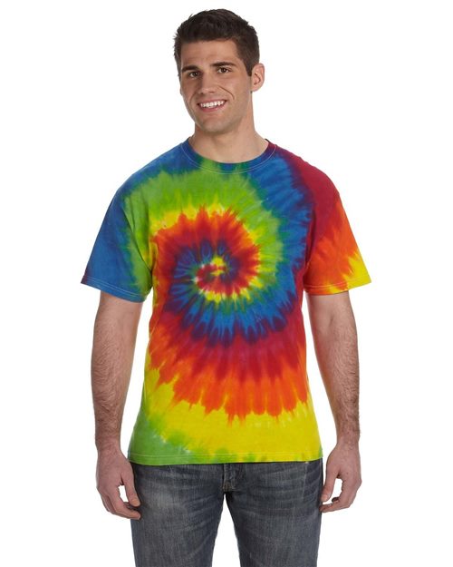 Unisex Multi-Color Tie-Dyed T-Shirt - Aurora Front