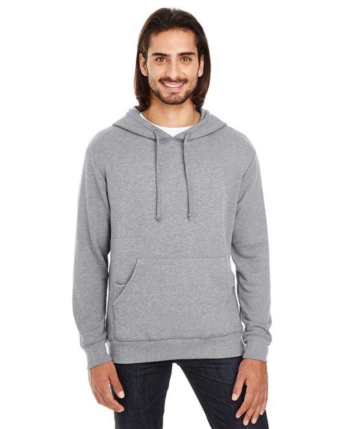 Unisex Tri-Blend French Terry Hooded Sweatshirt - Charcoal Heather Front