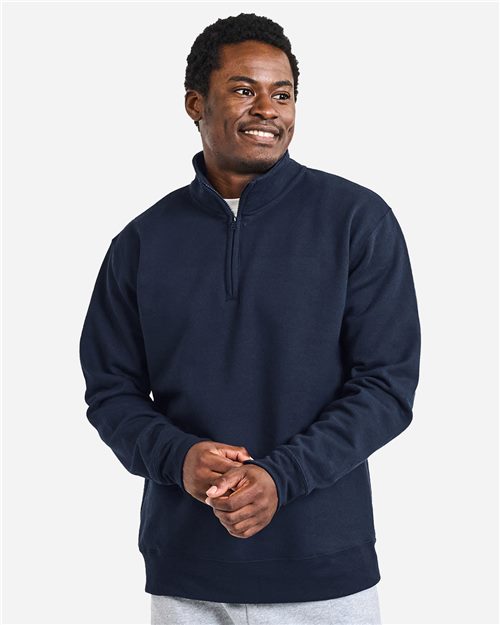 Unisex Heavy Blend™ Quarter-Zip Sweatshirt - Cherry Red Front