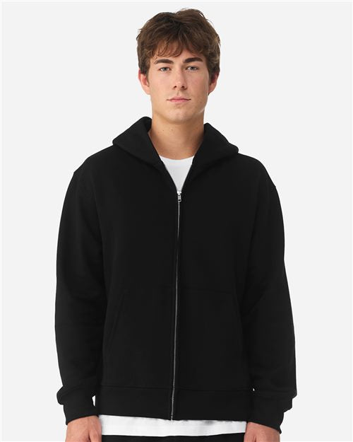 Unisex 10 oz Full-Zip Hoodie Sweatshirt - Asphalt Front