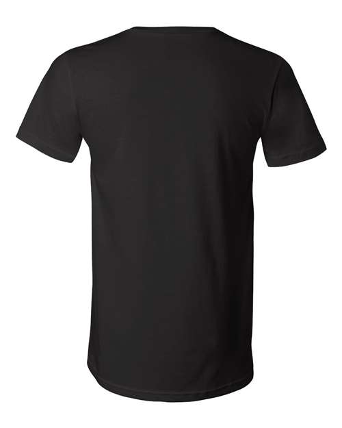 Unisex Jersey V-Neck Tee - Black Back