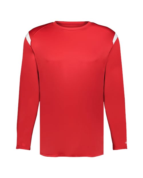 Unisex On The Rise Long Sleeve T-Shirt - Columbia Blue/ White Front