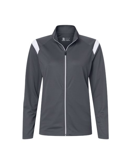 Women's On The Rise Outercore Warm-Up Jacket - Maroon/ White Front