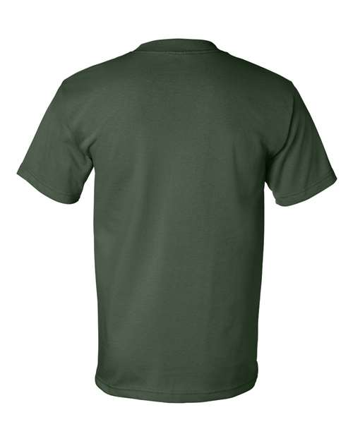 Unisex USA-Made Heavyweight T-Shirt - Forest Green Back