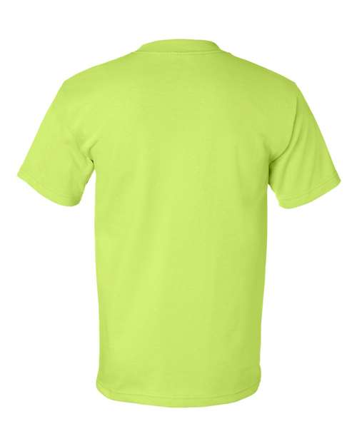 Unisex USA-Made Heavyweight T-Shirt - Lime Green Back