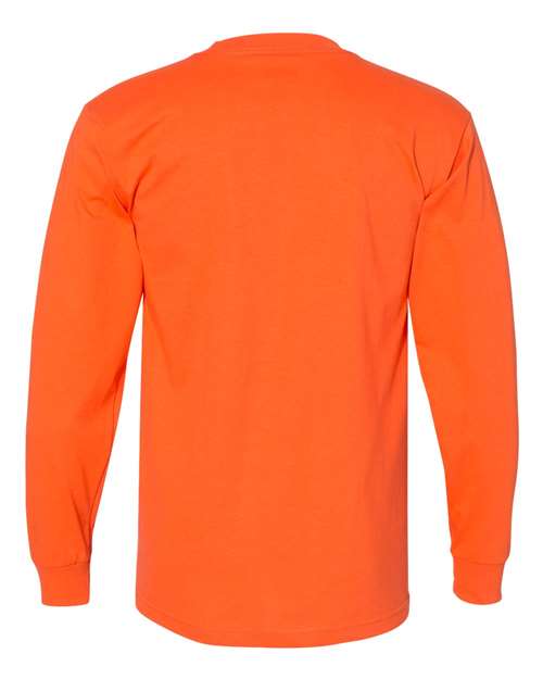 Unisex USA-Made Long Sleeve T-Shirt - Orange Back