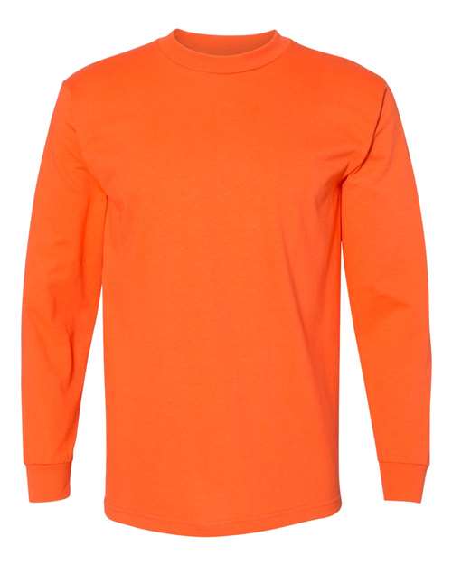 Unisex USA-Made Long Sleeve T-Shirt - Orange Front