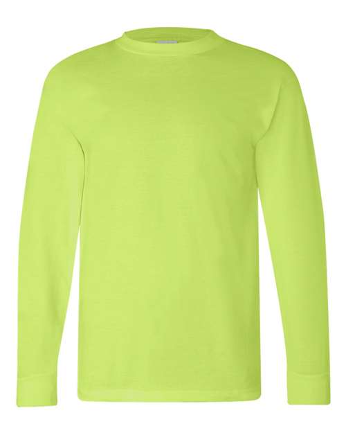 Unisex USA-Made Long Sleeve T-Shirt - Lime Green Front