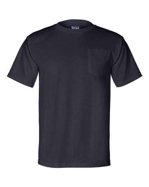 Unisex Union-Made Pocket T-Shirt - Navy Front