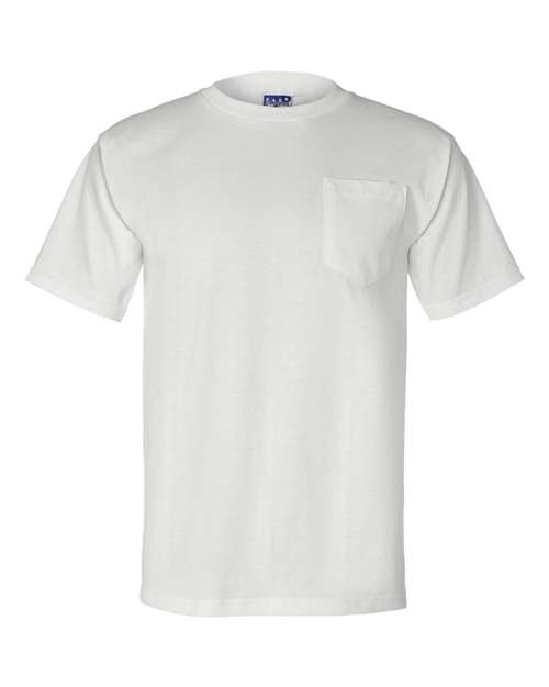 Unisex Union-Made Pocket T-Shirt - White Front