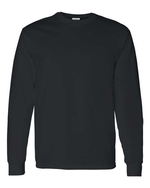 Gildan Unisex Heavy Cotton™ Long Sleeve T-Shirt - Black Front