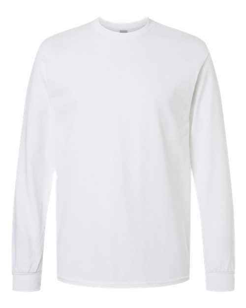 Gildan Unisex Heavy Cotton™ Long Sleeve T-Shirt - White Front