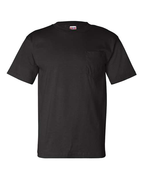 Unisex USA-Made Pocket T-Shirt - Black Front