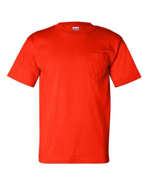 Unisex USA-Made Pocket T-Shirt - Orange Front