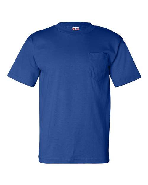 Unisex USA-Made Pocket T-Shirt - Royal Blue Front