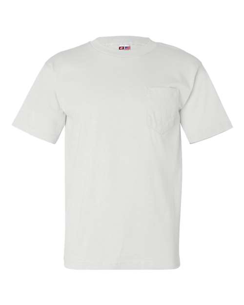 Unisex USA-Made Pocket T-Shirt - White Front