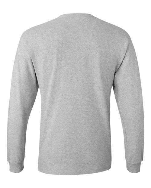 Men's Authentic Long Sleeve Pocket T-Shirt - Light Steel Back