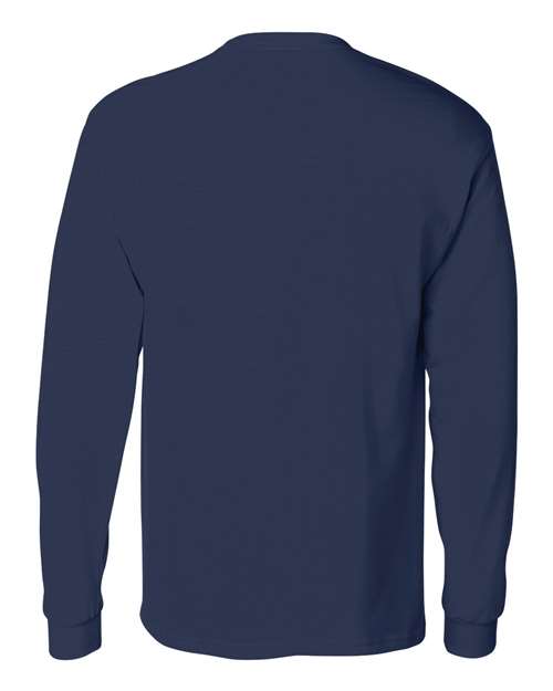 Men's Authentic Long Sleeve Pocket T-Shirt - Navy Back