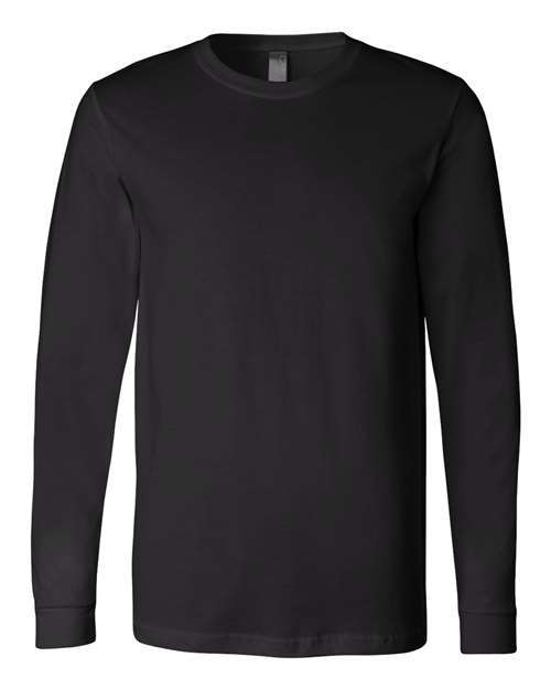 Unisex Jersey Long Sleeve Tee - Black Front