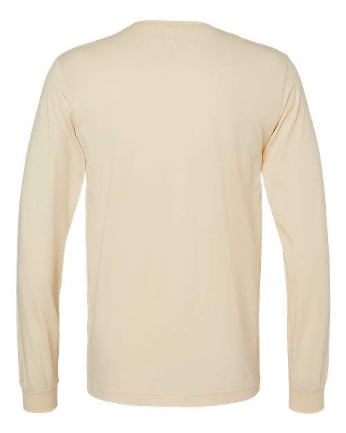Unisex Jersey Long Sleeve Tee - Soft Cream Back