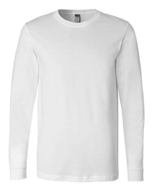 Unisex Jersey Long Sleeve Tee - White Front
